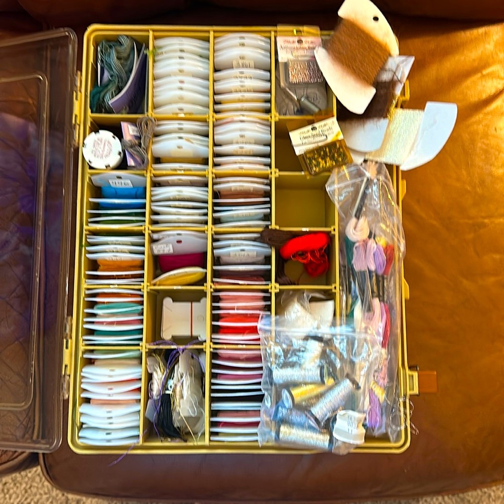 Over 140 strands of embroidery, cross stitch or bracelet thread.